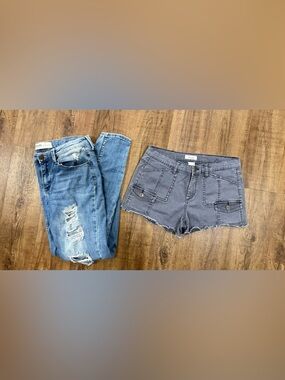 Mudd Blue Distressed Jeans & Shorts